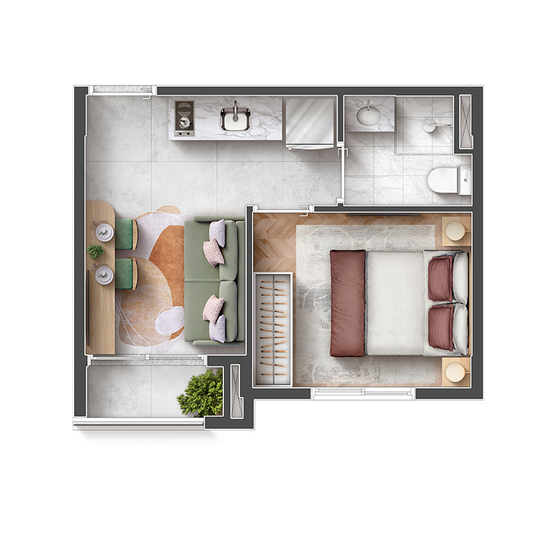 Planta Tipo - Final 02
1 dorm | 24m²